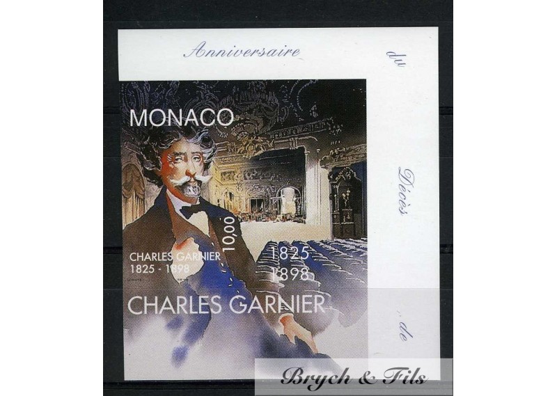 1998 MONACO N°2156 NON DENTELE 100 aire CHARLES GARNIER xx