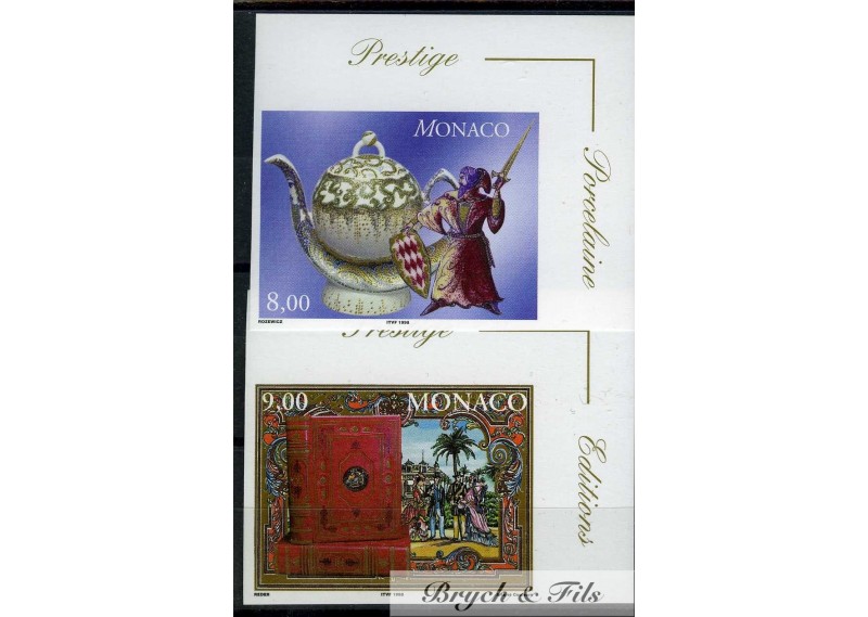 1998 MONACO N°2161/2162 NON DENTELE EDITIONS D'ARTS xx