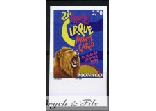 1998 MONACO N°2180 NON DENTELE  23° FESTIVAL DU CIRQUE xx