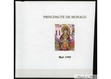 1998 MONACO BLOC N°79 ESSAI DE COULEUR NON DENTELE NOEL xx