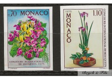 1974 MONACO N°984-85 NON DENTELE  CONCOURS INTERNATIONAL DE BOUQUETS xx