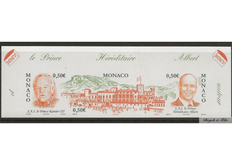 2004 MONACO N°2167-69 NON DENTELE PALAIS PRINCIER RAINIER III ALBERT II xx