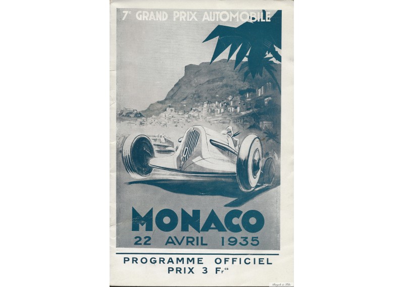 Programme Grand Prix Monaco 1935