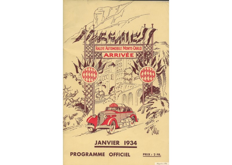 Programme Rallye Monaco 1934