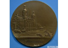 1863-1913 MONACO MEDAILLE CINQUANTENAIRE FONDATION SBM NOMINATIVE P. REBAUDENGO BRONZE