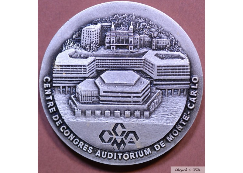 1979 MONACO MEDAILLE CENTRE DE CONGRES AUDITORIUM signée Drago