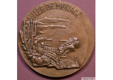 1967 MONACO MEDAILLE VILLE DE MONACO signée TSCHUDIN BRONZE