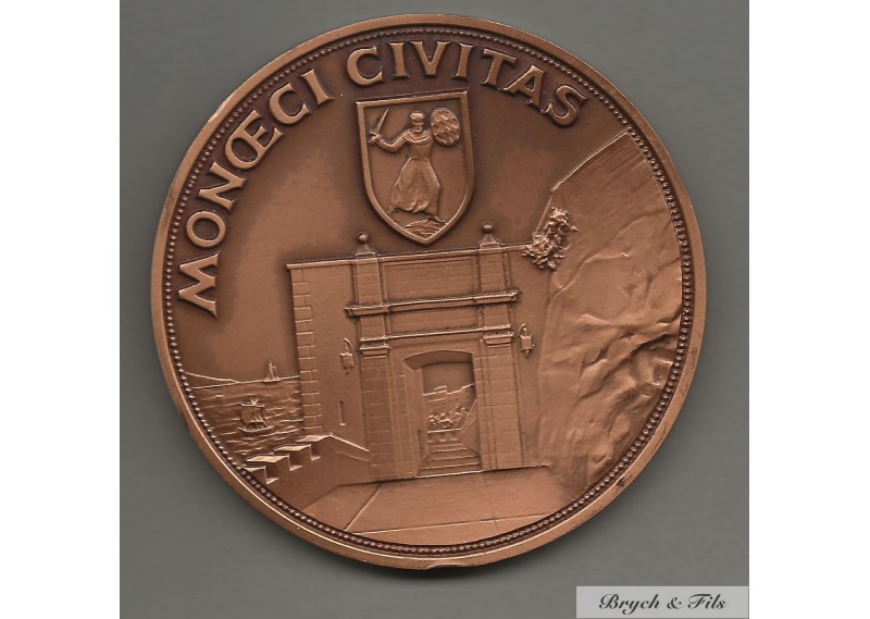 MONACO MEDAILLE MONOECI CIVITAS ATRIBUEE MME A. LOQUES 