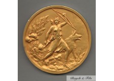 MONACO MEDAILLE SOCIETE CANINE PAR FALCUCCI EN BRONZE