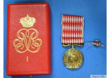 MONACO MEDAILLE D'HONNEUR RAINIER III 5 FEVRIER 1894 VERMEIL