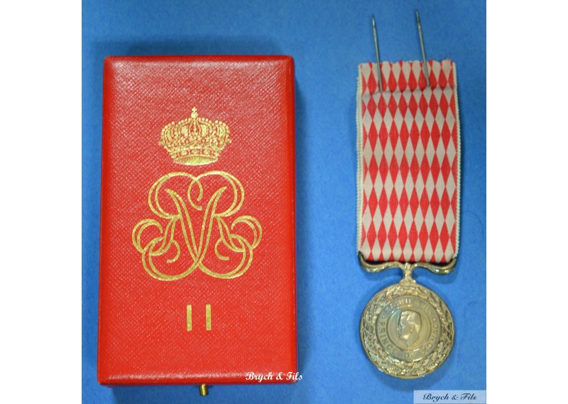 MONACO MEDAILLE D'HONNEUR RAINIER III 5 FEVRIER 1894 ARGENT