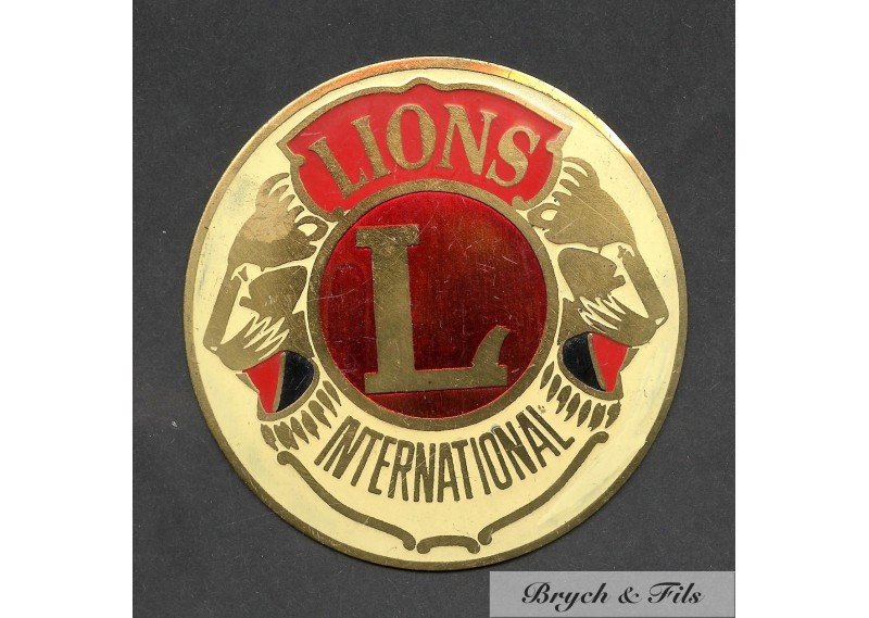 Badge Automobile "LIONS INTERNATIONAL"