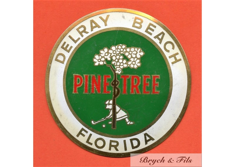 Badge Automobile "PINE TREE" Delray Beach Florida