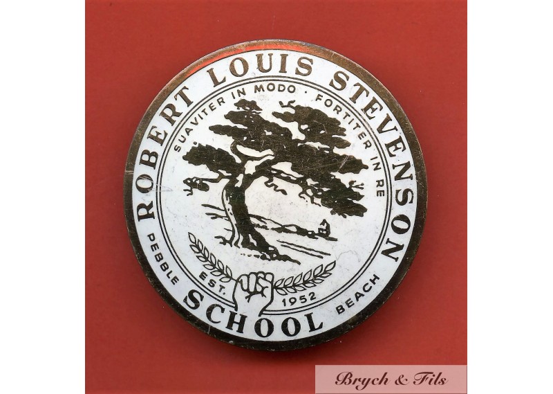 BADGE AUTOMOBILE "ROBERT LOUIS STEVENSON SCHOOL"