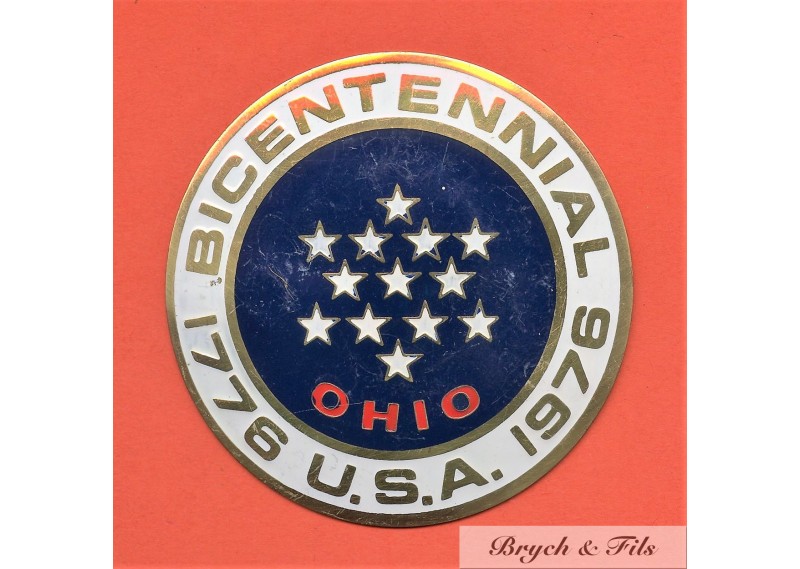 BADGE AUTOMOBILE "BICENTENNIAL U.S.A "