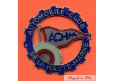 BADGE AUTOMOBILE "AUTOMOBILE-CLUB DE LA HAUTE-MARNE"