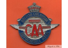 BADGE AUTOMOBILE "BRITISH COLUMBIA AUTOMOBILE ASSOCIATION"