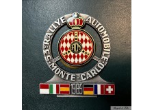 1985 MONACO BADGE PLAQUE EMAILLEE 53ème rallye MONTE CARLO