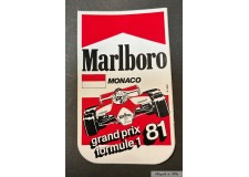 Autocollant Marlboro Grand Prix de Monaco 1981