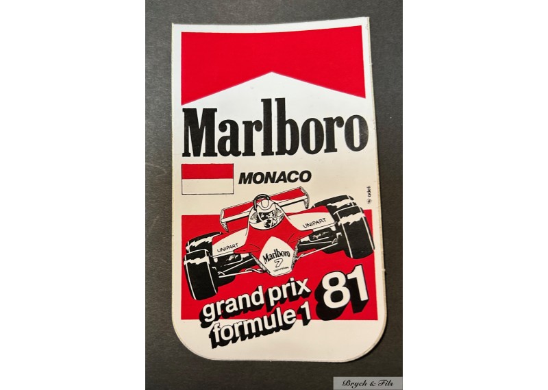 Autocollant Marlboro Grand Prix de Monaco 1979