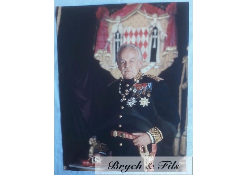 PHOTO ARGENTIQUE PRINCE RAINIER III grand format