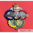 1952 MONACO BADGE PLAQUE CALANDRE EMAILLE 22e RALLYE MONTE CARLO