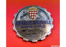 1952 MONACO BADGE PLAQUE CALANDRE EMAILLE 22e RALLYE MONTE CARLO