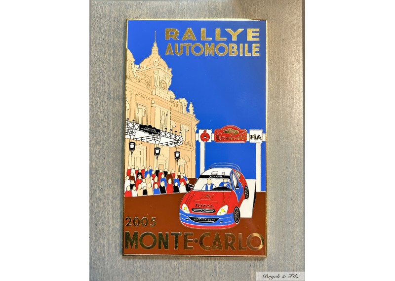 1999 MONACO BADGE/PLAQUE CALANDRE EMAILLE 67e RALLYE MONTE CARLO