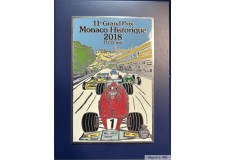 2018 MONACO BADGE/PLAQUE CALANDRE EMAILLEE 11e GRAND PRIX HISTORIQUE DE MONACO                    