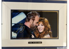 "STING/MYLENE FARMER" color photo autographed