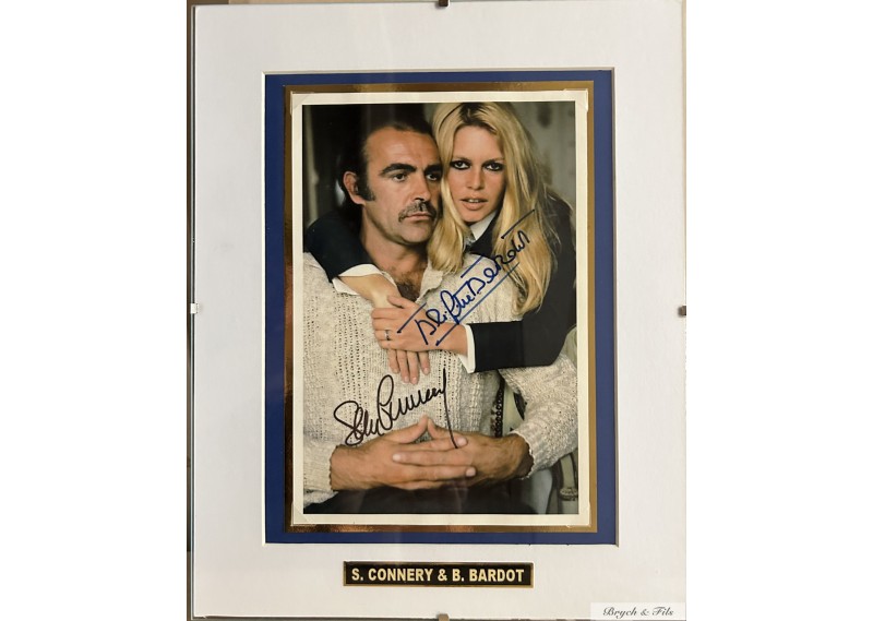 "SEAN CONNERY/BRIGITTE BARDOT" Photo Dédicacée