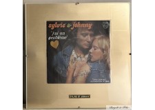 "SYLVIE AND JOHNNY/J'AI UN PROBLEME" record cover autographed