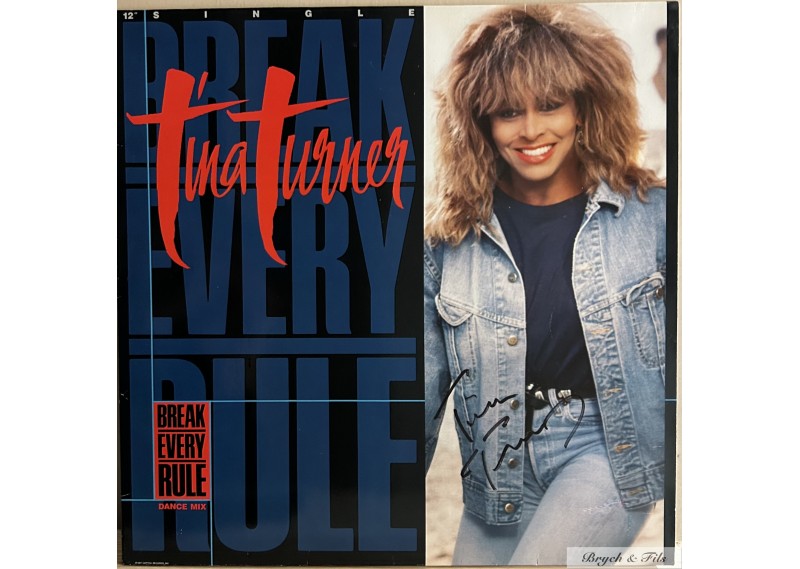 Record Cover TINA TURNER autographed