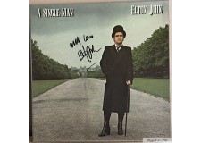 "ELTON JOHN/A SINGLE MAN" record cover autographed