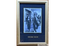 "JOHN LENNON- YOKO ONO" black and white autographed photo