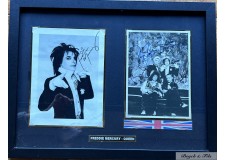 "QUEEN" 2 photos dédicacées Freddie Mercury et le groupe