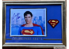 "CHRISTOPHER REEVE/SUPERMAN" photo couleur dédicacée