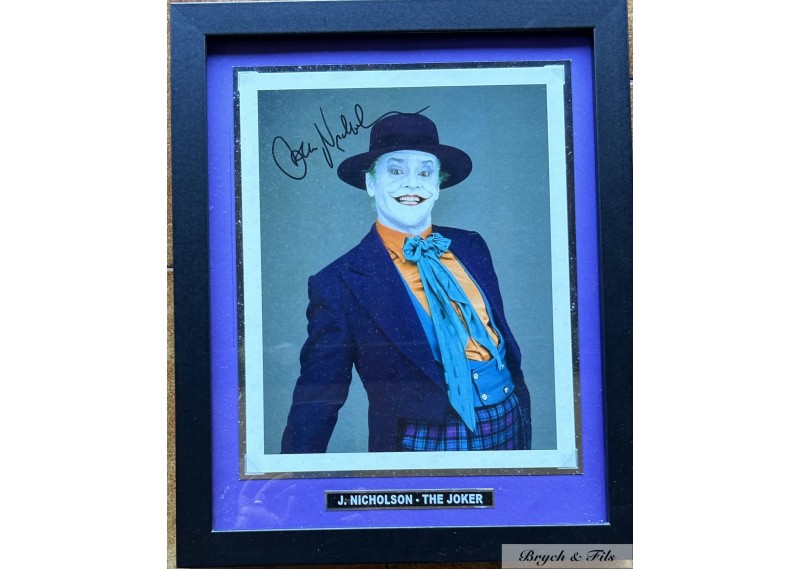 "JACK NICHOLSON/LE JOKER"  photo couleur  dédicacée 