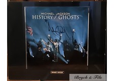 "MICHAEL JACKSON/HISTORY/GHOST"  pochette dédicacée