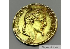 1868 A 100 FRANCS GOLD COIN