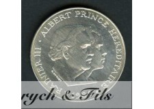 100 Francs Argent Monaco de 1982 Rainier & Albert