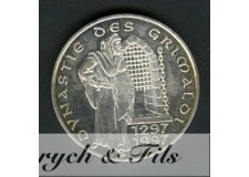 100 Francs Argent de Monaco 1997 Dynastie des Grimaldi