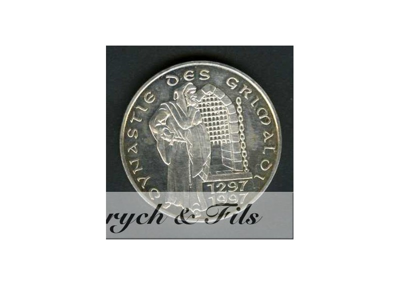 100 Francs Argent de Monaco 1997 Dynastie des Grimaldi