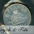 2 FRANCS MONACO ESSAI ARGENT FDC