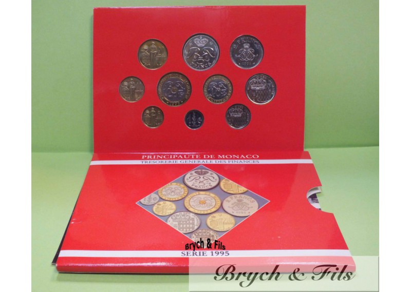 Coffret série de 7 pièces Francs de Monaco