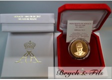 Monaco 2015 Belle Epreuve 100 Euro Or 10 ans de règne Prince Albert II