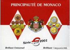 Monaco 2001 coffret BU 8 pièces de 1ct à 2 euro