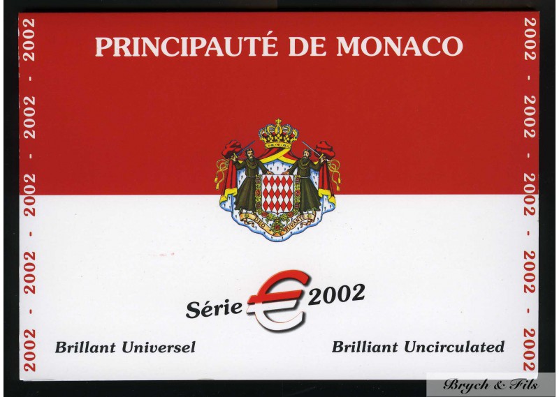 Monaco 2002 BU coffret 8 pièces de 1ct à 2 euro