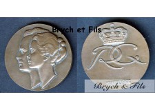 MEDAILLE DU MARIAGE SAS RAINIER III ET GRACE KELLY 19 AVRIL 1956