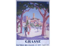 AFFICHE ORIGINALE GRASSE ILLUSTREE PAR ROGER BRODERS